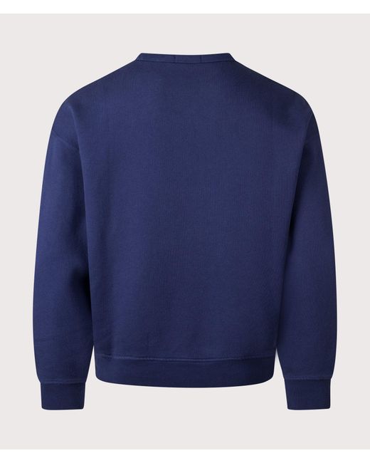 Polo Ralph Lauren Blue Relaxed Fit Graphic Sweatshirt for men