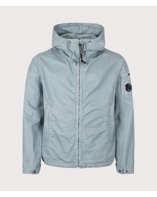 C P Company Blue Micro-Reps Hooded Lens Jacket for men