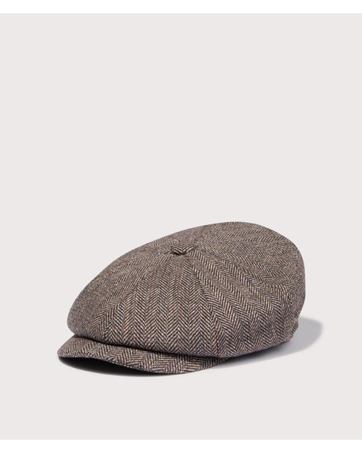 Barbour Fyne Tweed Baker Boy Cap