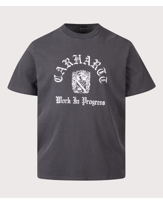 Carhartt Gray Loose Fit Coat Of Arms T-Shirt for men