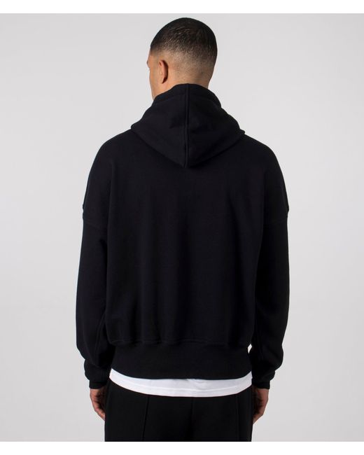 FLORENCE BLACK Black Oversized 1954 Hoodie for men