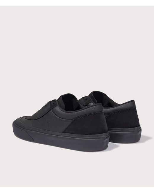 Stone Island Black Canvas Suede Low Top Trainers for men