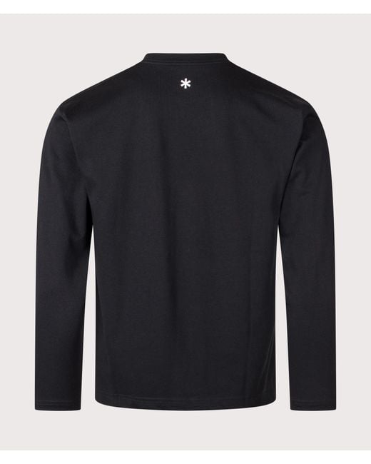 Snow Peak Blue Regular Fit New Standard Logo Long Sleeve T-Shirt for men