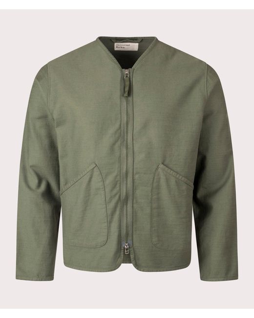 Universal Works Green Zip Liner Jacket for men