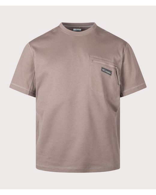 Columbia Brown Echo Passage Crew T-Shirt for men