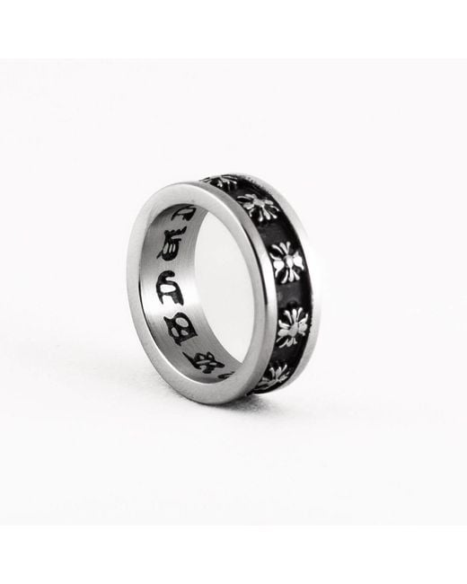 Mysterious Jeweller Black Stainless Steel Cross Ring for men