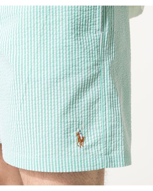 Polo Ralph Lauren Blue 5.75 Inch Traveler Classic Swim Trunks for men