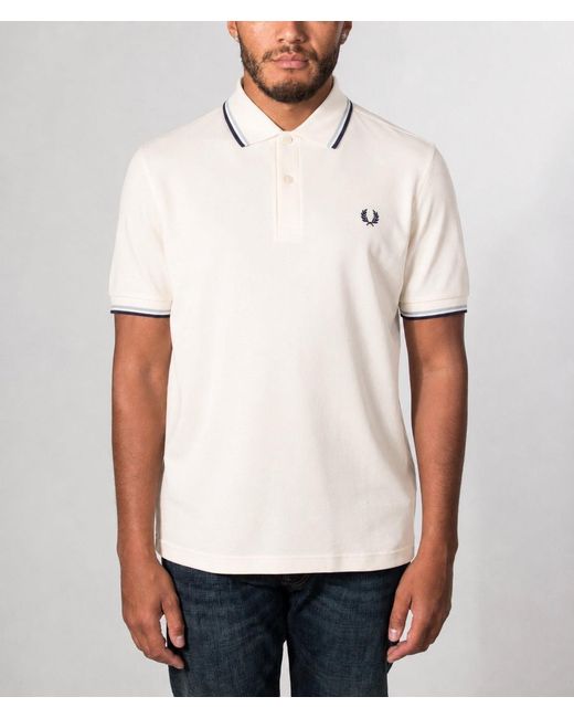 Fred Perry Natural Regular Fit Twin Tipped Polo Shirt for men