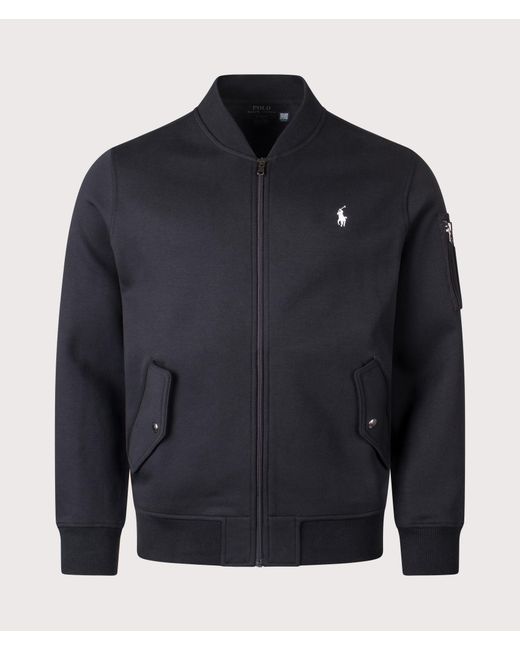 Polo Ralph Lauren Blue Double Knit Bomber Jacket for men