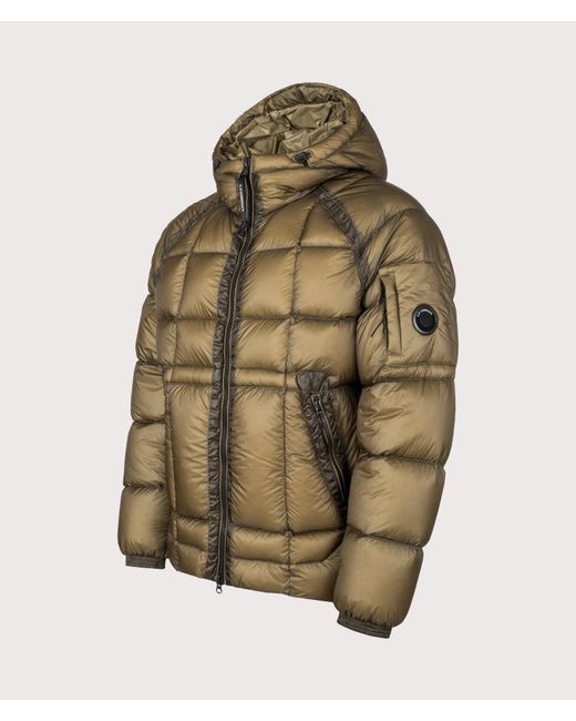 C P Company Green D.D. Shell Hooded Down Jacket for men