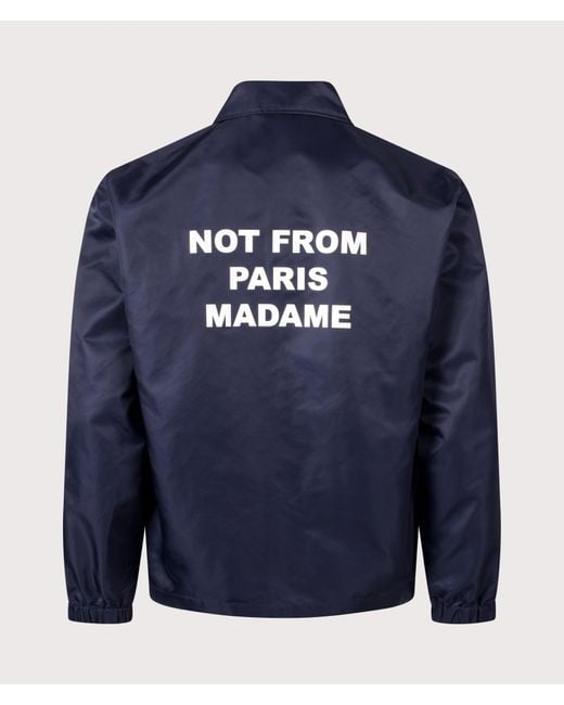 Drole de Monsieur Blue Slogan Jacket for men