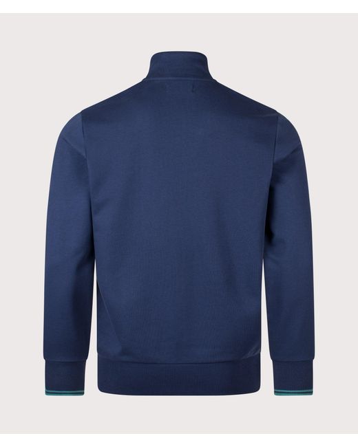 Fred Perry Blue Regular Fit Zip Through Sweatshirt for men