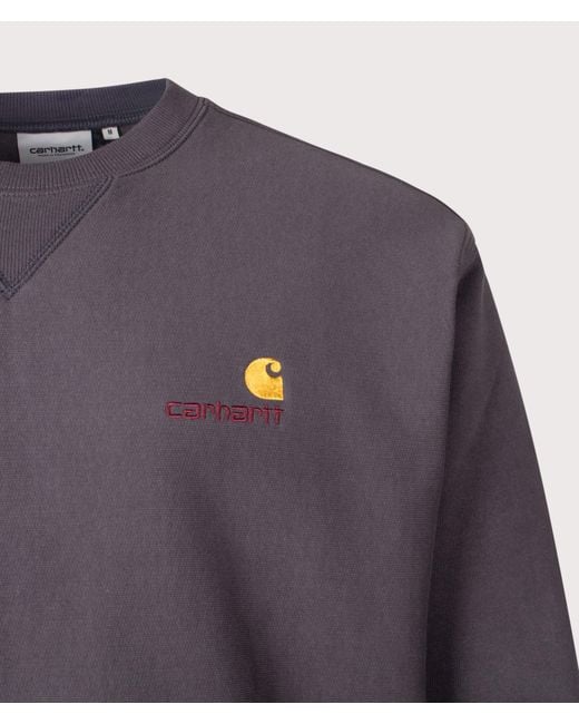 Carhartt Gray Loose Fit American Script Sweatshirt for men
