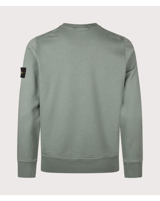 Stone Island Gray Organic Cotton Fleece Sweatshirt for men
