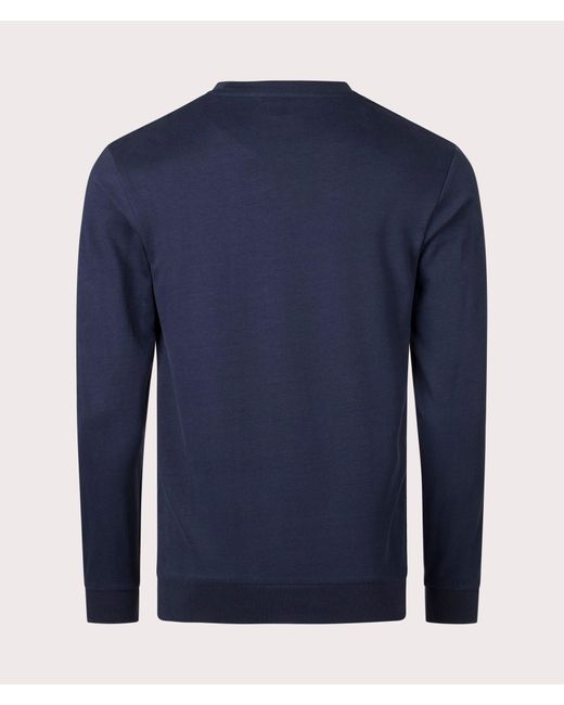 Aquascutum Blue Active Club Check Patch Sweatshirt for men