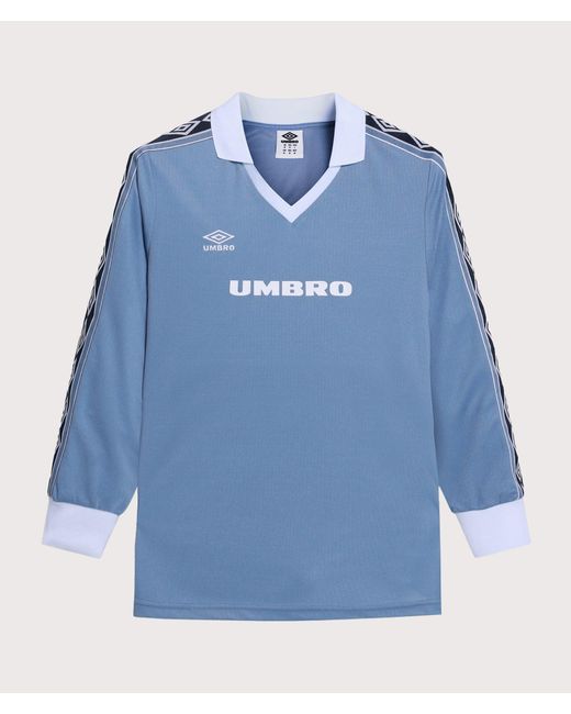 Umbro Blue Taped Long Sleeve Football Jersey for men