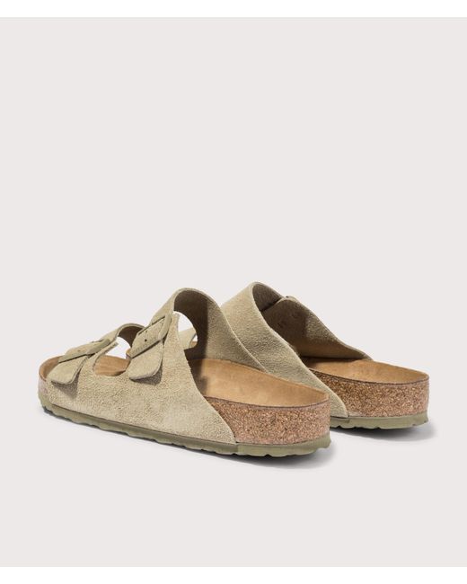 Birkenstock Natural Arizona Suede Leather Sandals for men