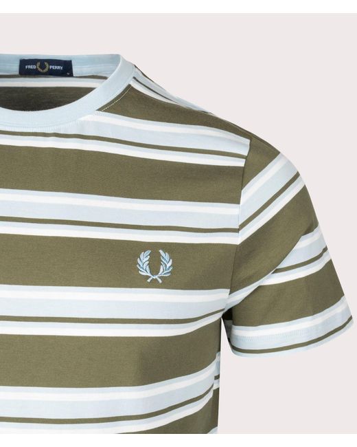 Fred Perry Green Stripe T-shirt for men
