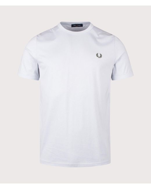 Fred Perry White Regular Fit Ringer T-Shirt for men