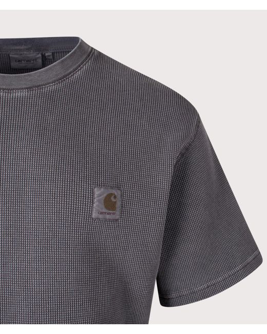 Carhartt Gray Loose Fit Nelson Waffle T-Shirt (Fits Big To Size) for men