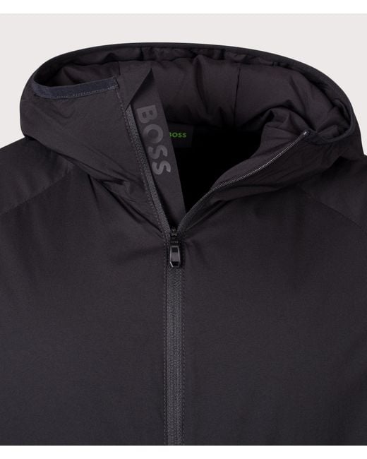 Boss Blue Regular Fit Lite-X Hooded Jacket for men