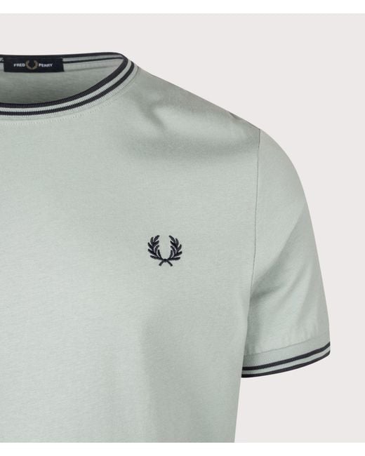 Fred Perry Green Regular Fit Twin Tipped T-Shirt for men