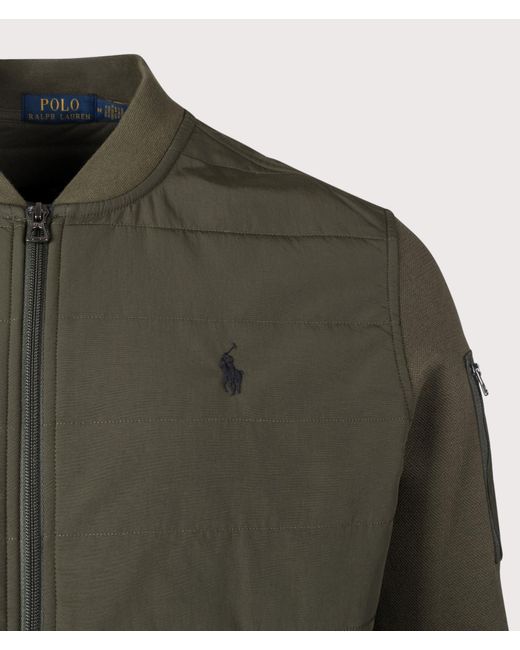Polo Ralph Lauren Green Hybrid Bomber Jacket for men