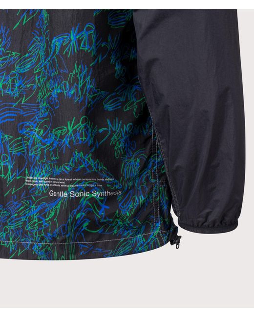And Wander Blue Printed Wind Jacket for men