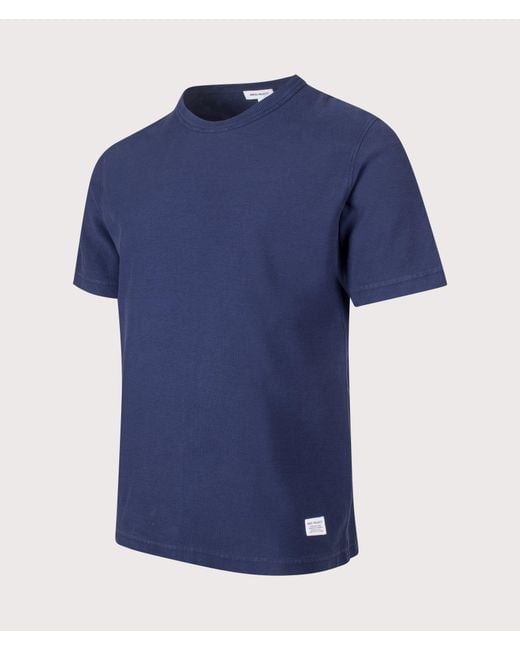 Norse Projects Blue Relaxed Fit Elmelunde Organic Cotton Gmd T-Shirt for men