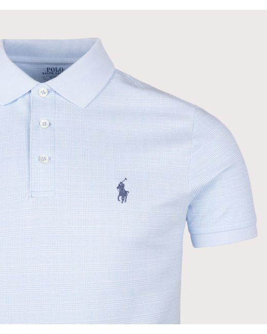 Polo Ralph Lauren Blue Custom Slim Fit Stretch Mesh Polo Shirt for men
