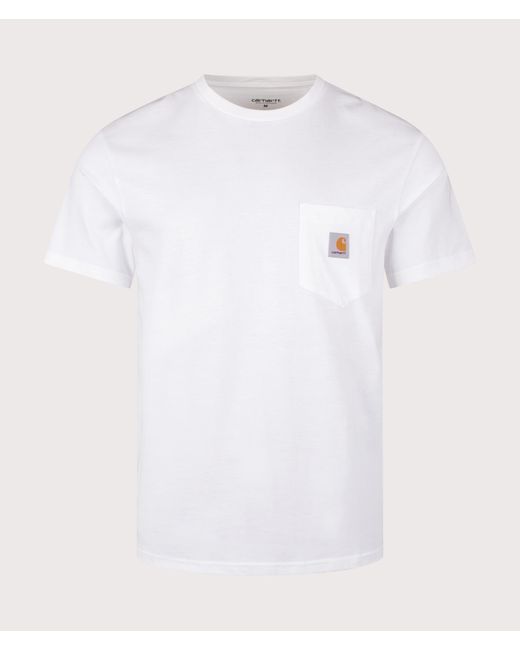 Carhartt White Regular Fit Pocket T-Shirt for men