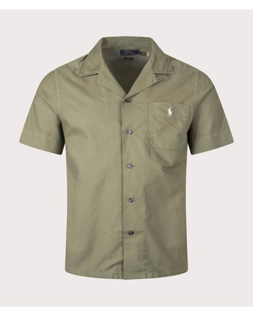 Polo Ralph Lauren Green Classic Fit Short Sleeve Camp Shirt for men
