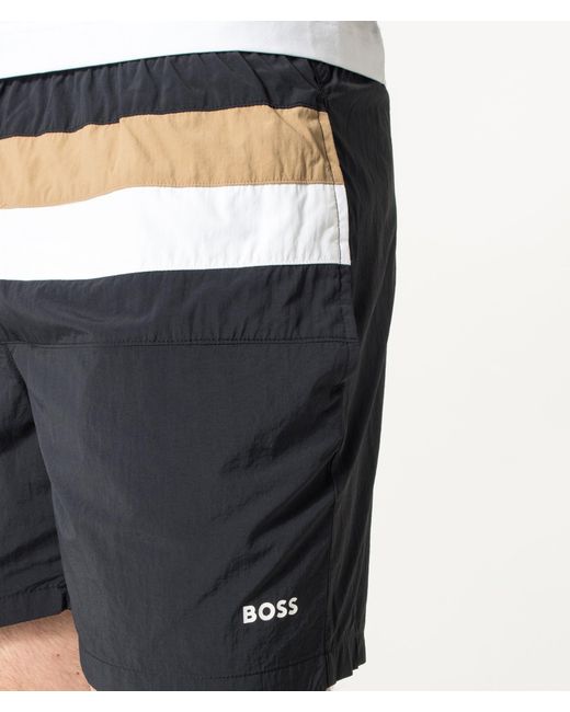 Boss Blue Regular Fit Louis Swim Shorts for men