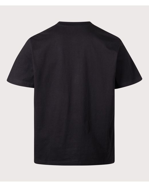 Carhartt Black Loose Fit Bumper Stickers T-Shirt for men