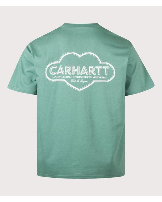 Carhartt Green Loose Fit Cloud Heart T-Shirt for men
