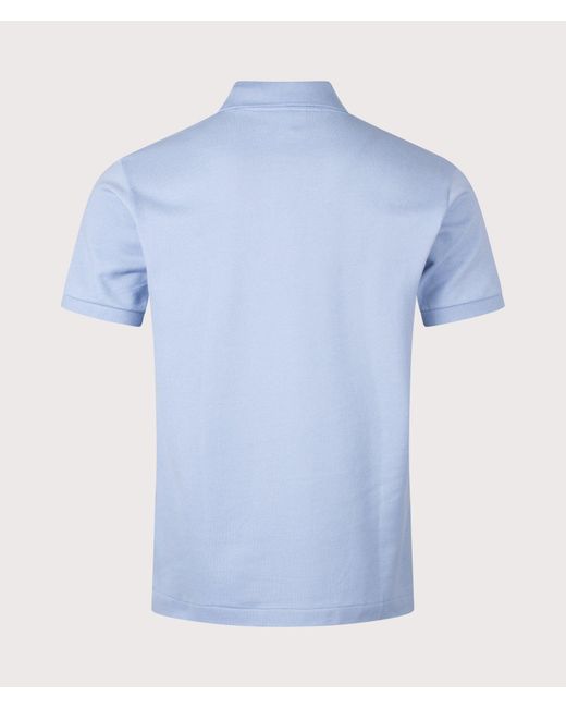 Lacoste Blue Classic Fit L1212 Croc Logo Polo Shirt for men