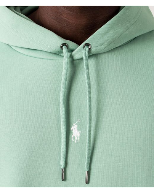 Polo Ralph Lauren Green Double Knit Central Logo Hoodie for men