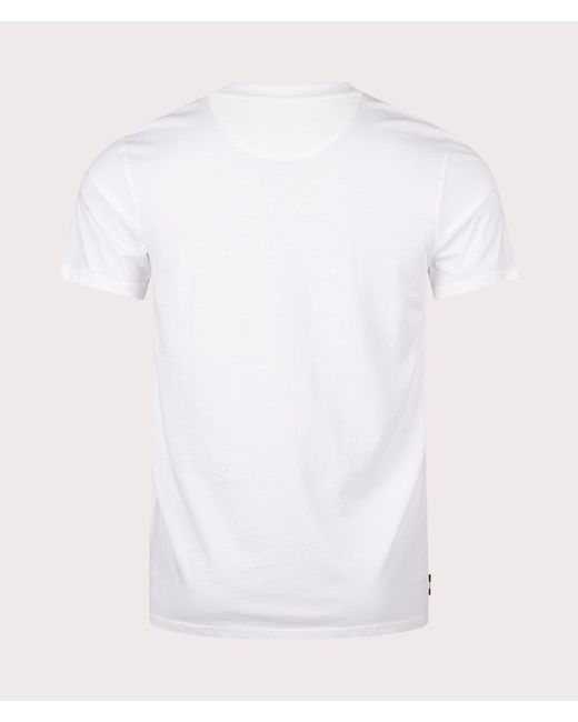 Aquascutum White Active Club Check Pocket T-shirt for men