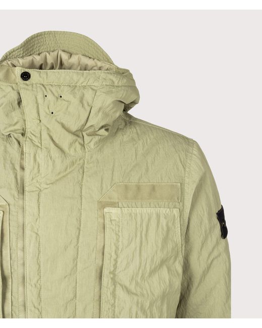 Stone Island Green Warp Rib Nylon-Tc Jacket for men