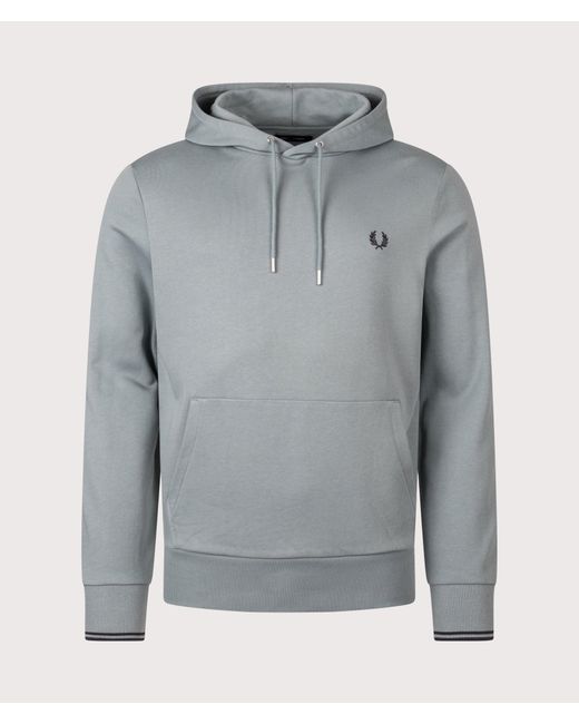 Fred Perry Gray Tipped Hoodie for men