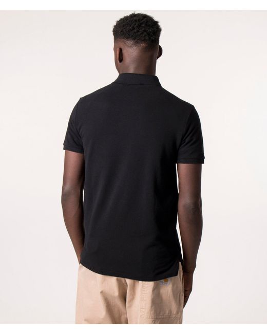 Polo Ralph Lauren Black Custom Slim Fit Mesh Polo Shirt for men