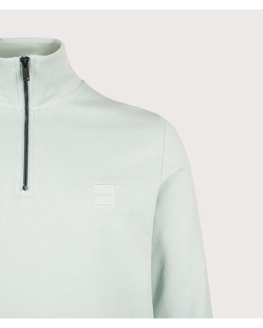 Boss Blue Regular Fit Zetrust Quarter Zip Sweatshirt for men