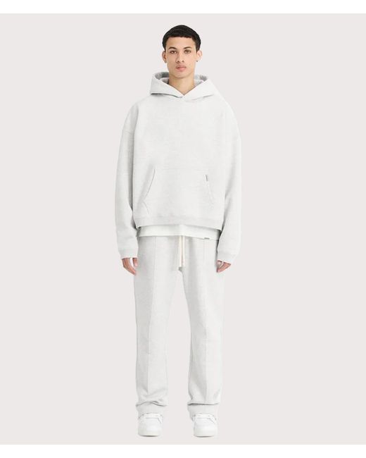 Represent White Oversized Initial Boxy Hoodie for men