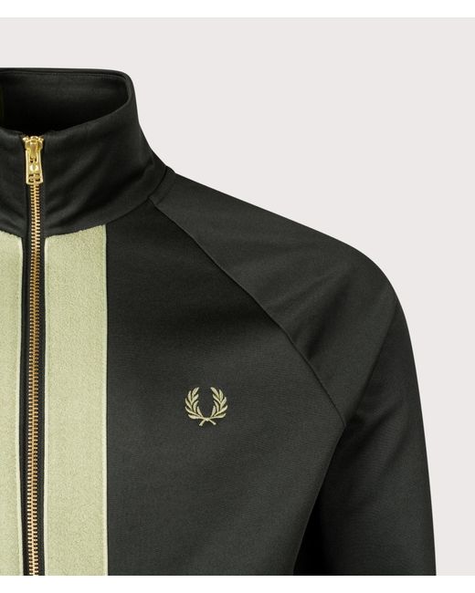 Fred Perry Green Chenille Tape Track Jacket for men