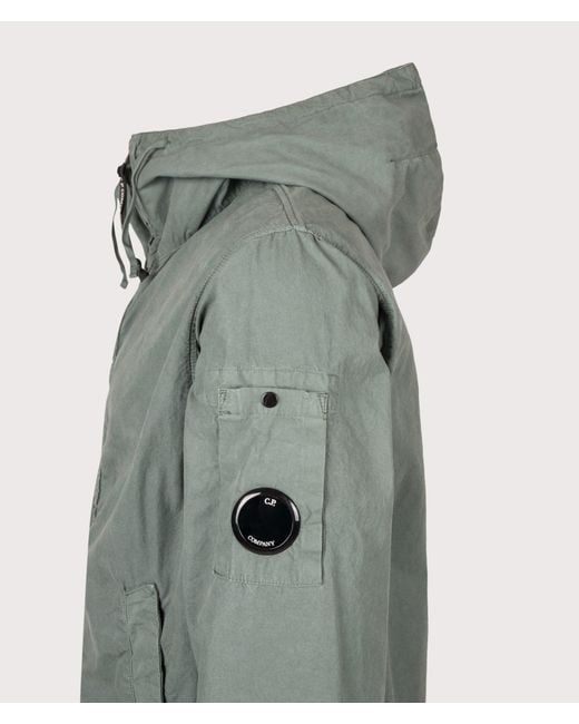 C P Company Gray Micro-Reps Hooded Lens Jacket for men