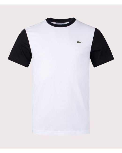 Lacoste Colour Block T-shirt in Black for Men | Lyst UK