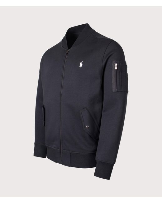 Polo Ralph Lauren Blue Double Knit Bomber Jacket for men