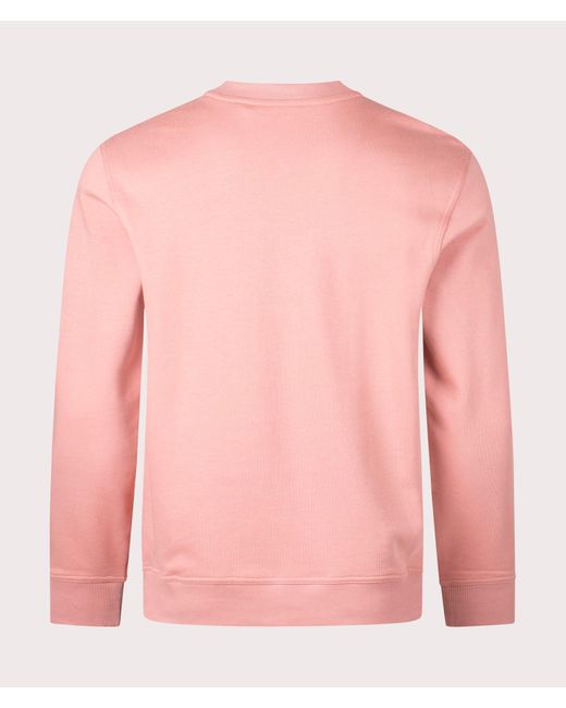 Boss Pink Wesmall Crew Sweatshirt for men