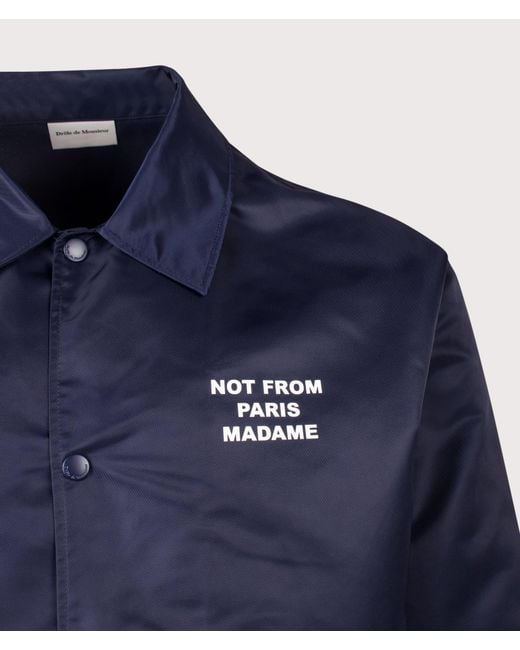 Drole de Monsieur Blue Slogan Jacket for men