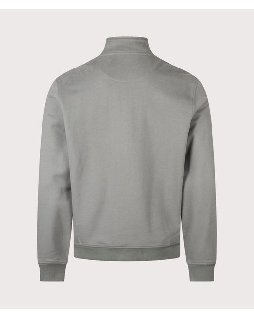 Belstaff Gray Regular Fit Quarter Zip Sweatshirt for men